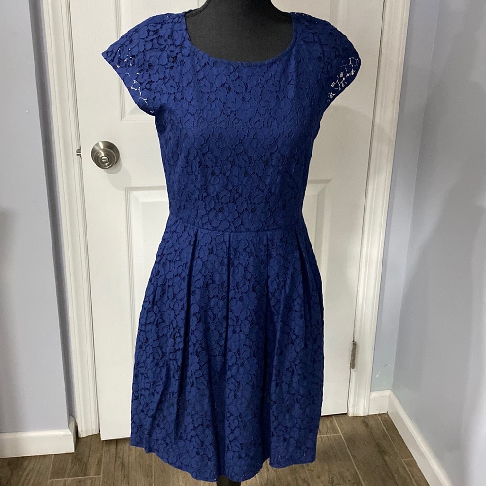 Madewell Navy Blue lace dress. Size 4.